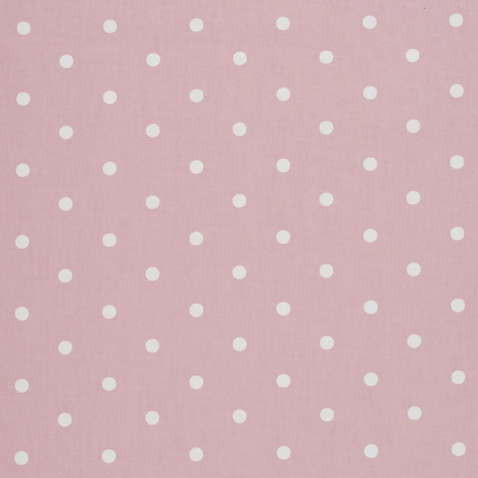 CLARKE & CLARKE CLARKE AND CLARKE DOTTY ROSE PINK 100% COTTON CURTAIN/CRAFT/CUSHION FABRIC