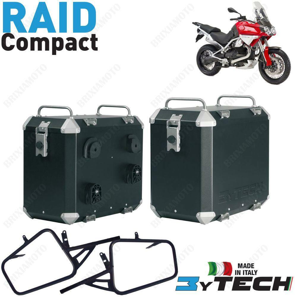 VALIGIE ALLUMINIO NERO MYTECH 39 39 L MOTO GUZZI 1200 Stelvio 8V