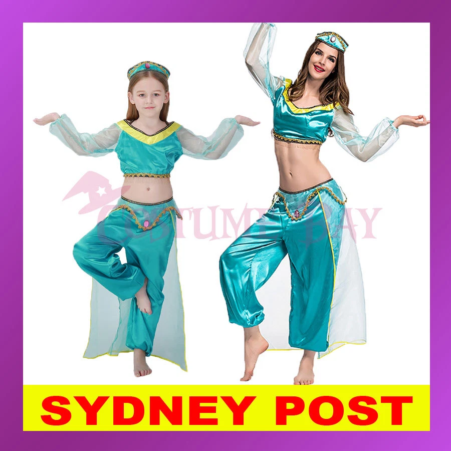 Sexy Jasmine Aladdin Princess Disfraz de Mujer Adulto Arabian Belly Dancer  Cosplay