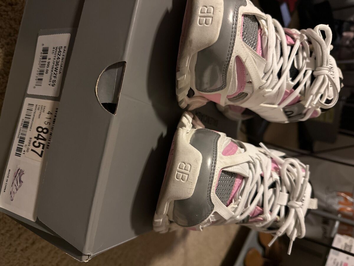 Balenciaga White/Grey/Pink Sneakers Womens Size 11 | eBay Balenciaga White/Grey/Pink Sneakers Womens Size 11 | eBay