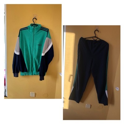 Vintage Adidas Ventex Terinda Track Pants Top Jacket Large Made In France