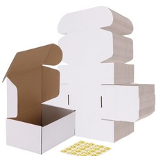 30 Pack 9x6x4 Shipping Boxes White Corrugated Cardboard Mailer Box