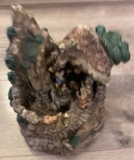 Nativity Creche Journey Fountain Musical W Light Plays 16 Songs Works Well EUC