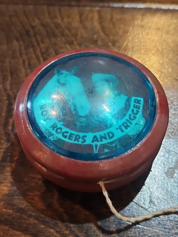 Roy Rogers And Trigger Round Up King Blue Yoyo Vintage  Nice!
