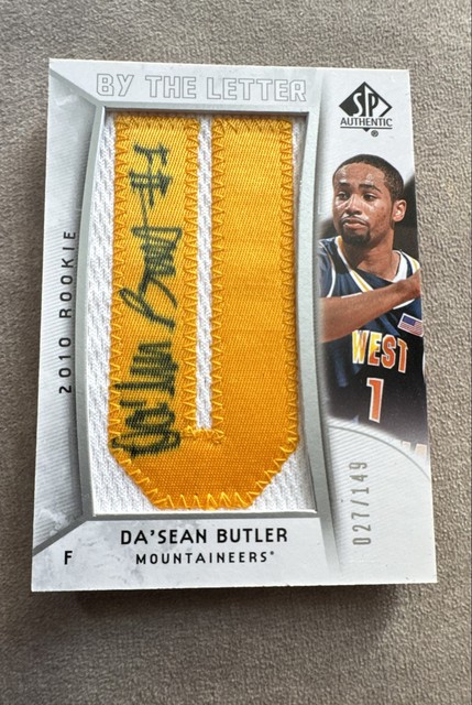 2010-11 SP Authentic - By the Letter Rookie Signatures Da'Sean Butler 149 AU, RC