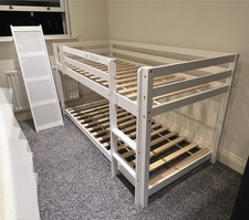 Kids White Bunk Bed with Slide - Excellent Condition. Collection Only Essex