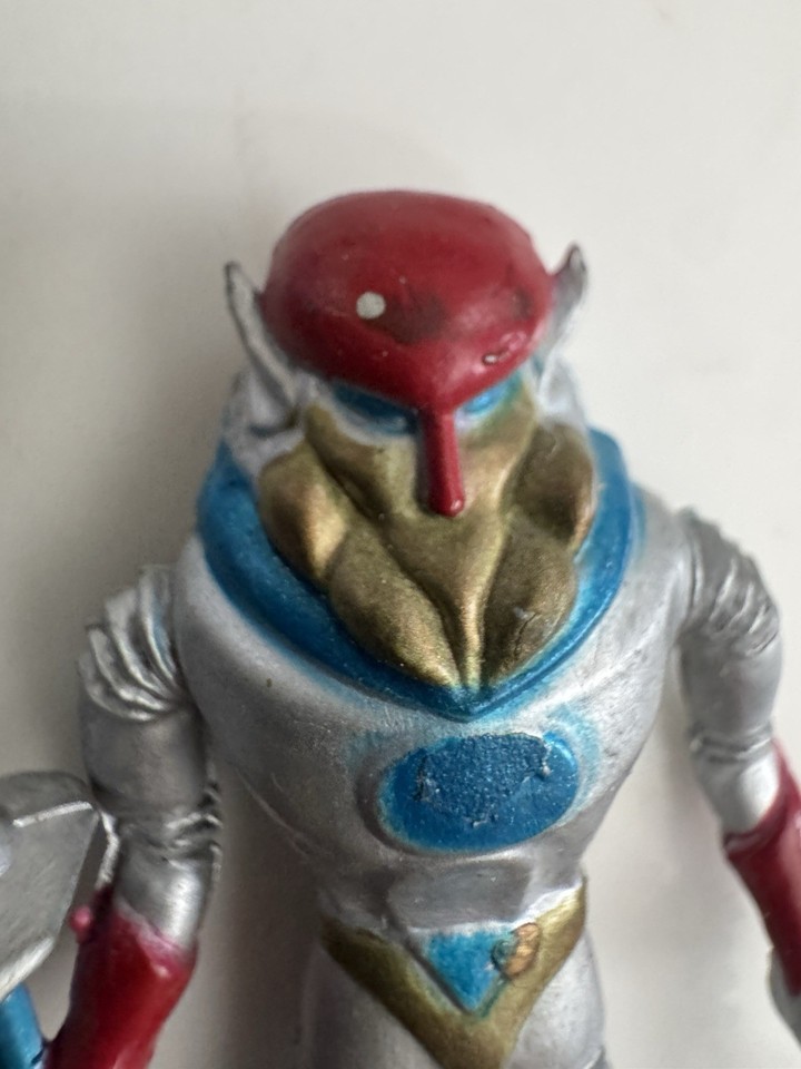 Vintage Space Alien Robot Figure Silver Blue Red Retro Toy 1980s | eBay