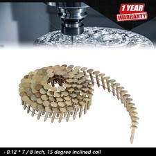 15 degree inclined coil Galvanized 3600 full round head roof nails 7 / 8 inch,
