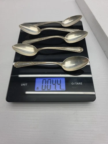 5 teaspoons  Louis XIV pattern by TOWLE Sterling Silver 1924 4.4 Ounces Sterling