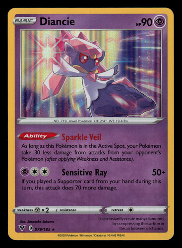 NM - Pokemon Diancie 079/185 Vivid Voltage Holo Rare