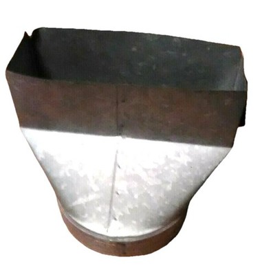 Galvanized 3.5'' x 10''x7  Furnace Stack Boot Rectangle Round Duct Reducer