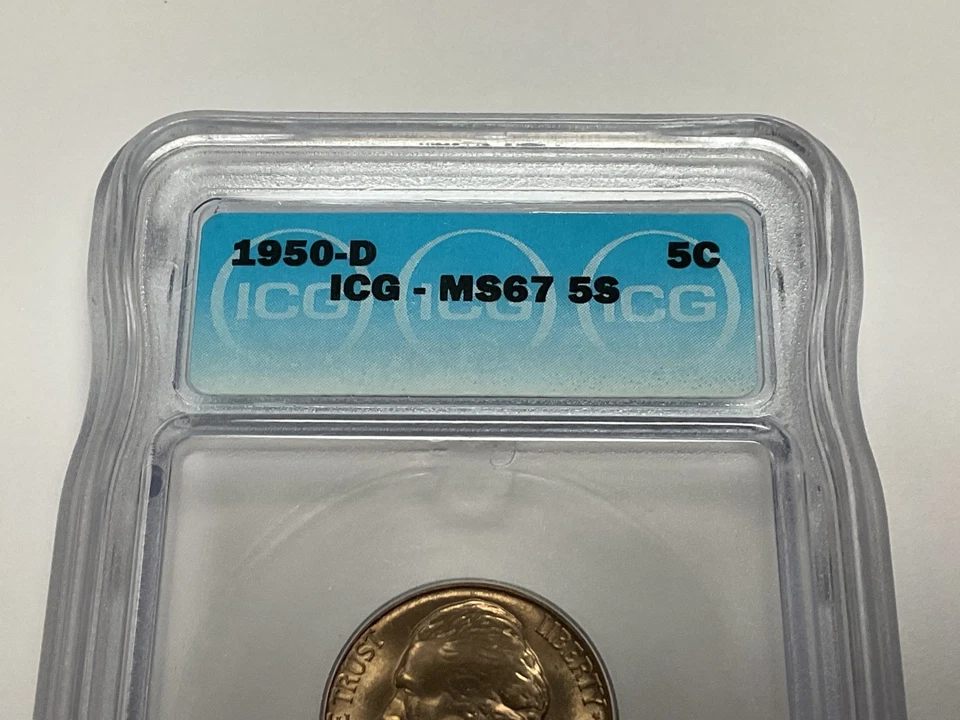 NO RESERVE 1950-D Jefferson Nickel ICG MS67 5 STEPS 5s $.05 NGC Price Guide $525 - Image 3 of 4