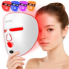 LED Light Photon Face Neck Mask Rejuvenation Skin Facial Therapy Wrinkle