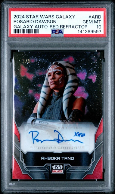 2024 Star Wars Galaxy Auto Rosario Tano - Dawson Ahsoka Red #3/5 PSA 10