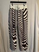 Nike Phoenix Fleece Sweatpants M Zebra Stripe MEDIUM Oversized High Waisted