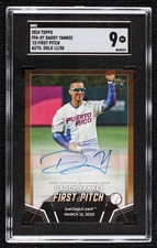 2024 Topps Series 2 2023 First Pitch Gold 11/50 Daddy Yankee SGC 9 MINT Auto lz7