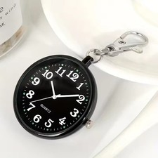 Mini Quartz Pocket Watch Keychain Nurse Pendant Watch Cute Vintage Clip Watch