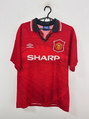 Manchester United 1994/1995 Heim Fußball Trikot Umbro Vintage Größe M Erwachsene