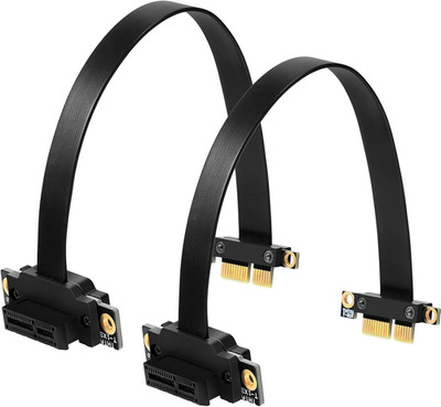 2 Pieces PCI E PCI Extension Cable PCIE Riser 1X Express 36Pin with Gold Plated 