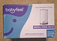 Babyfeel Refills 4 Pack Bags - Compatible with Dekor PLUS Size Diaper Pail 4060