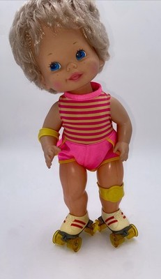 Vintage Mattel Roller Skatin  Kiddle Doll 1980s Working Wind-Up Skates