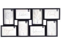 Bilderrahmen Multirahmen Wandfotorahmen FüR 8 Fotos Fotorahmen Schwarz 58X28 Cm
