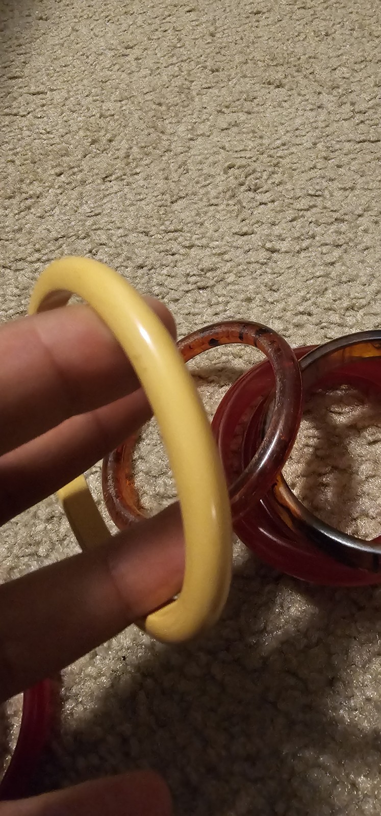 Vintage Stackable Bakelite Bangle Bracelets Multi… - image 9