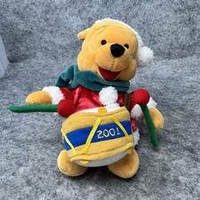 Y2K Disney Store Winnie the Pooh Christmas Holiday Plush Stuffed Drummer Boy