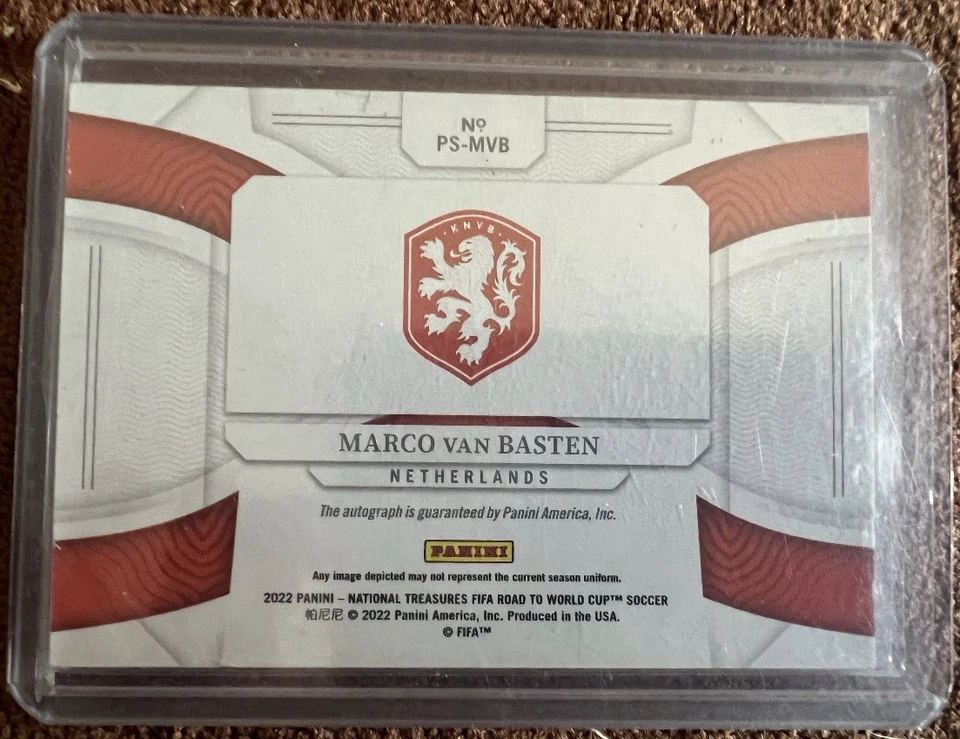 2022-23 Panini National Treasure Marco Van Basten autógrafo Países Bajos/25 Foto 2 de 2