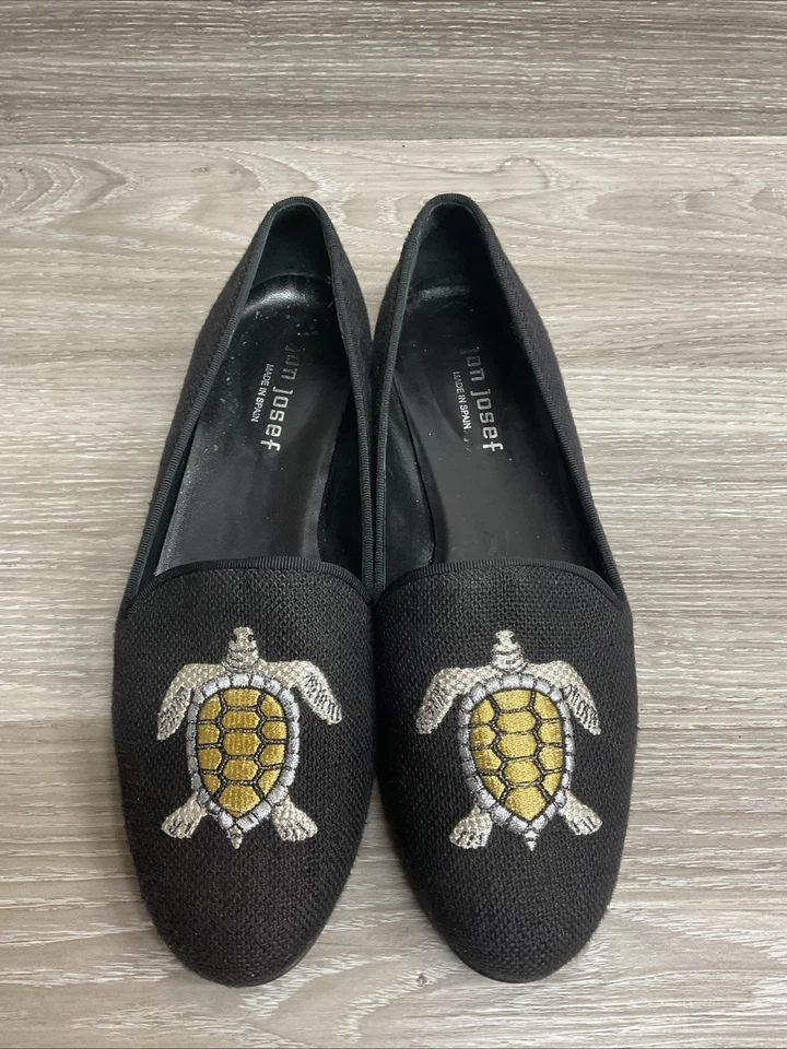 Мокасины женские Jon Josef Gatsby размер 8 черные черепаховые вязаные без шнуровки плоские повседневные - Изображение 4 из 4