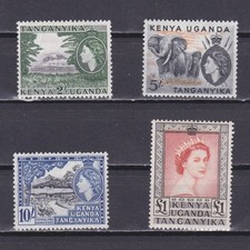 KENYA UGANDA TANGANYIKA 1954, SG# 177-180 CV &pound;128 part set Queen Elizabeth II MH