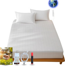 King Size Earthing Grounding Sheets - Cotton Silver Fiber for Sleep Wellness