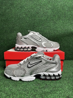 Nike Air Zoom Spiridon Cage 2 Light Smoke Grey Silver Mens Size 8 Athletic Shoes