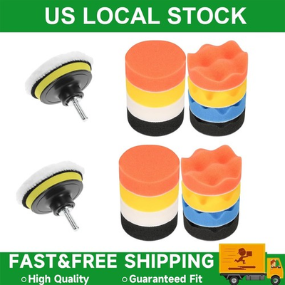 #ad Foam Wax Polisher Pads Car Buffer Drill Buffing Pads 3Inch Car Polishing Pad Kit $4.50