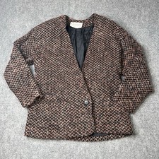 vtg castleberry blazer Sweater wool mohair Made In The Usa Womens M