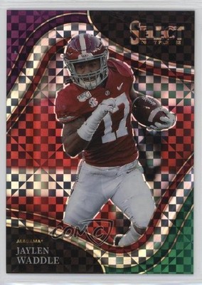 2022 Select Draft Picks Green & Purple Squares Prizm 50/75 Jaylen Waddle v9t