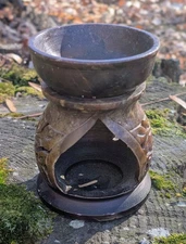 Soapstone Wax Melt Essential Oil Burner Tealight Diffusers Aroma Oil Tart Warmer