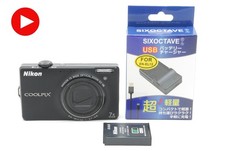 🎦【EXC+5]】Nikon COOLPIX S6000 14,2MP fotocamera digitale compatta nera dal GIAPPONE