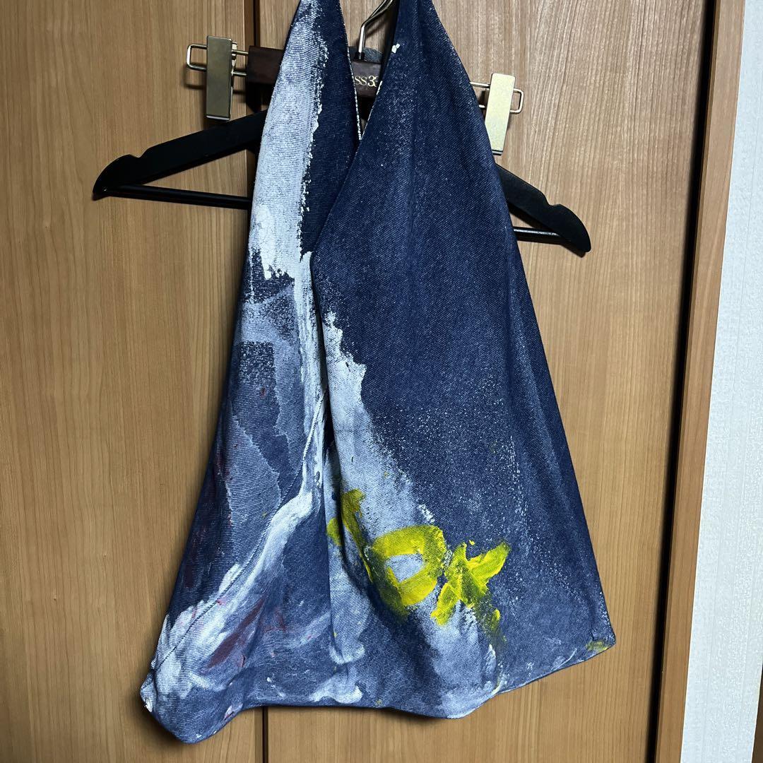 Margiela Mm6 Tote Bag Navy Indigo Paint Women Bag Original LTD  