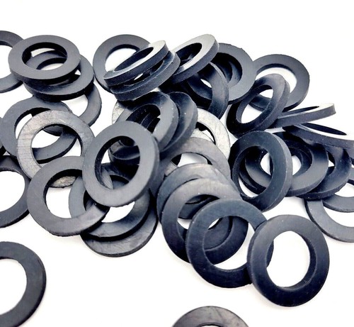 5/8" ID Rubber Flat Washers 1" OD  Spacers 1/8" Thick Gaskets Various Pack Sizes - Picture 6 of 8