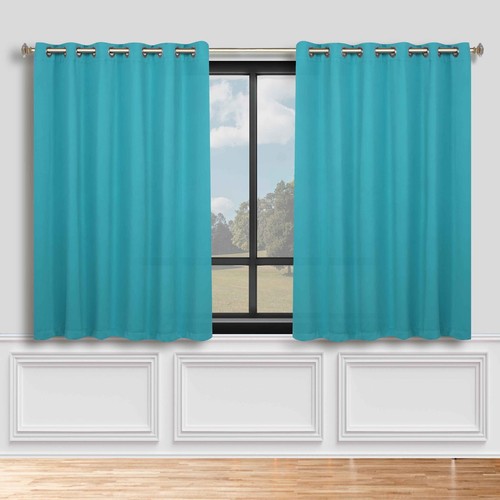 Solid Classic Polyester Modern Wrinkle & Shrink Resistant Blackout Curtain Set - Picture 6 of 94