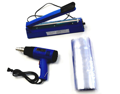 #ad 12quot; Impulse Sealer Manual Heat Sealing Machine Hot Air Gun Plastic Shrink Wrap $79.99