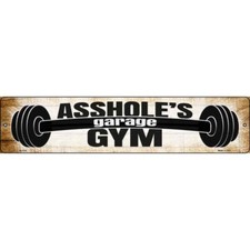 As holes Gym Novelty 24"x5" metal street sign plaque Home Door Garage Wall