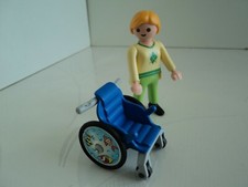 PLAYMOBIL vintage city life hôpital fauteuil roulant maman du set 4407 de 2006