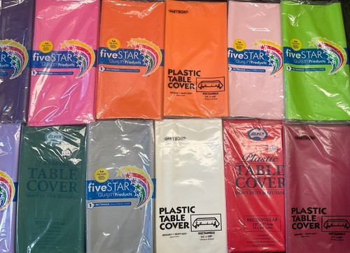 Plastic Table Cloth Rectangle Cove Birthday Party 137x274cm FREE DELIVERY - Picture 3 of 6