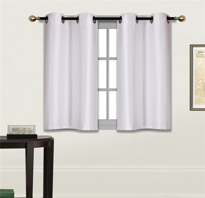 2 PANELS Bedroom Half Window Curtain & KITCHEN WINDOW TIER 36'' LENGTH N25