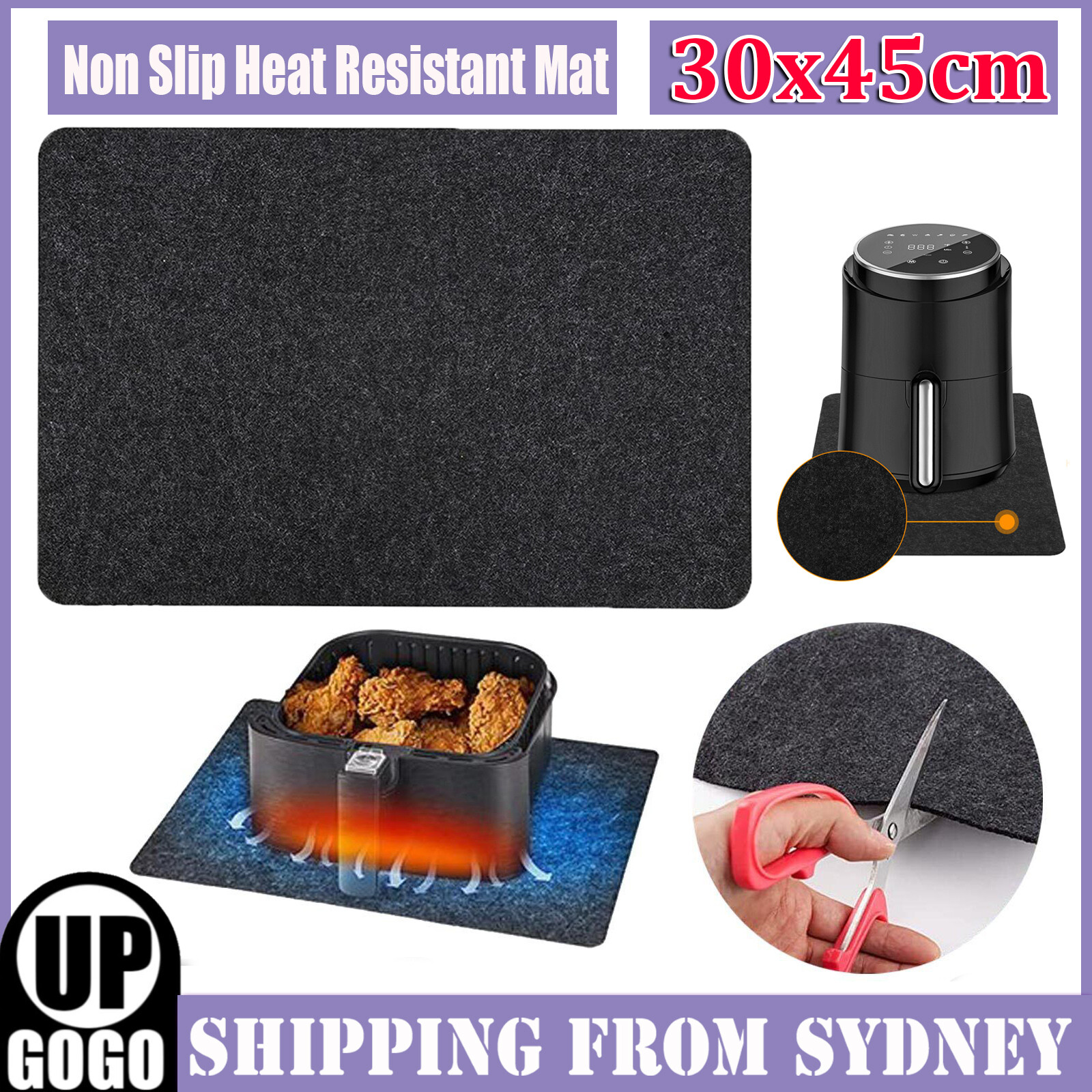 Heat Resistant Mat For Air Fryer Countertop Protector Non Slip Heat