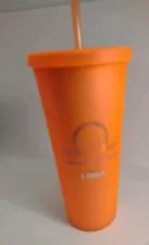  Modern Expressions Zodiac Tumbler/Straw  22 fl oz Libra BPA Free Purple 8" T