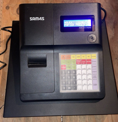SAM4s ER-265BEJ POS Cash Register Almost Brand New. No Box with Manual with Keys