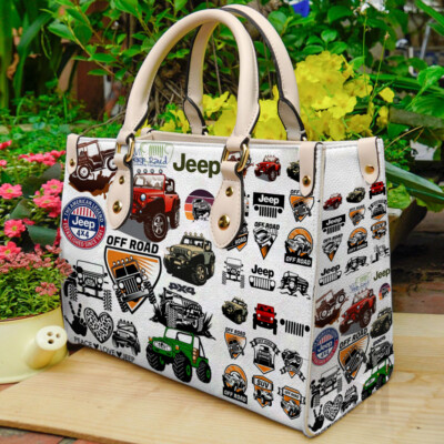 Personalized Jeep Car Women Leather Hand Bag
